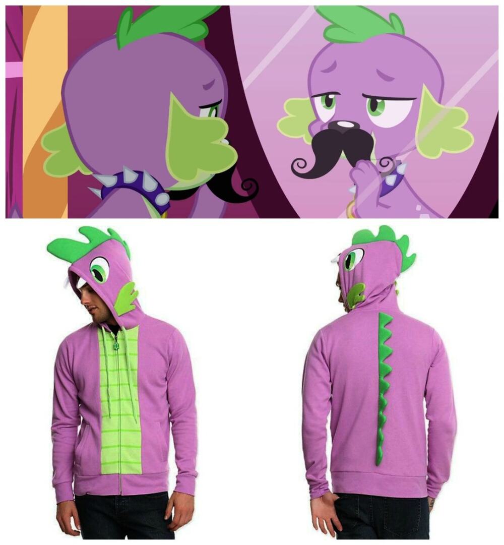 MY LITTLE PONY 'Spike' Zip Hoodie Men's ADULT MLP/Brony MEDIUM HTF-New Tags!